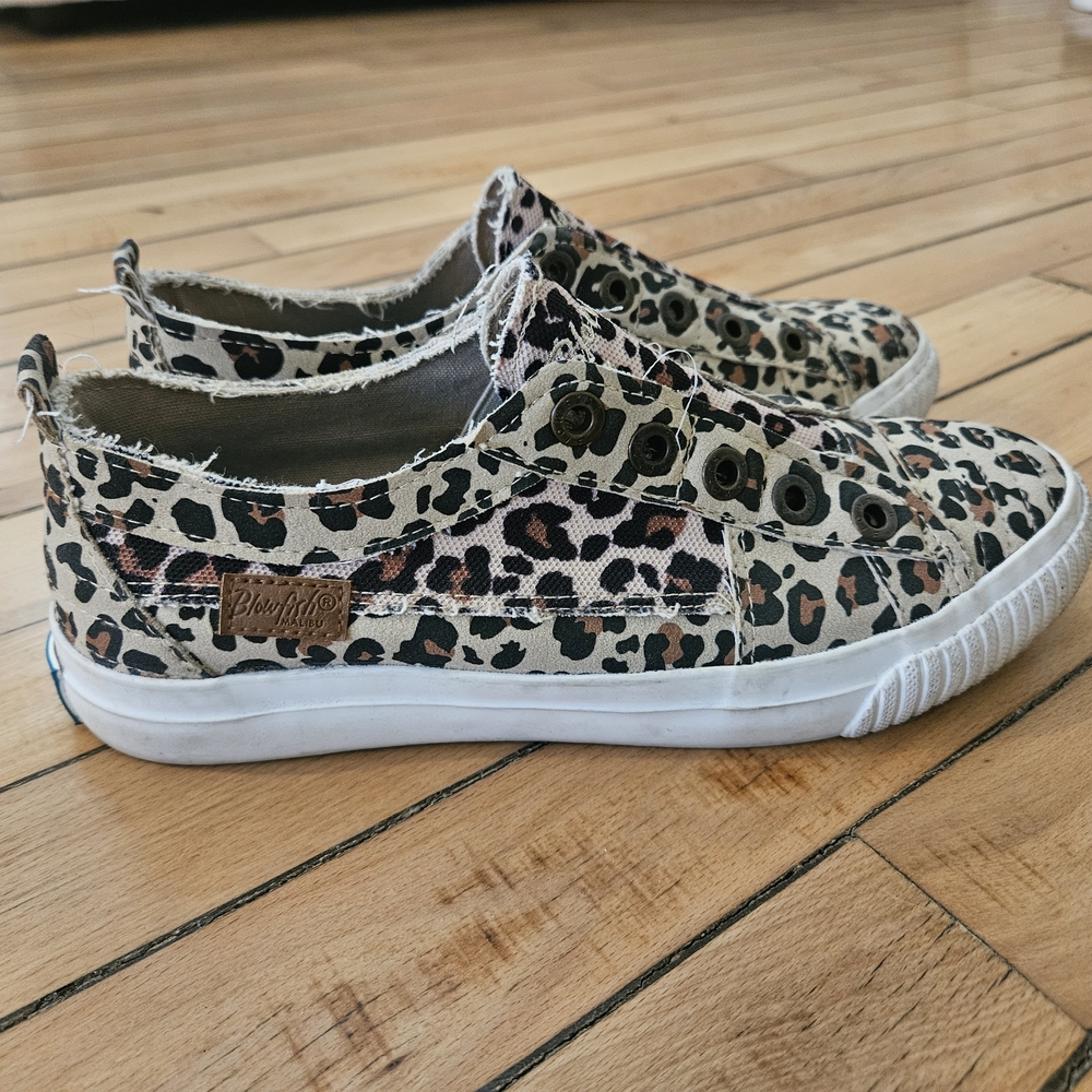 Blowfish Women's Leopard Print Slip-On Sneakers